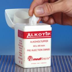 Alcoholswabs in container 150 + 5 gratis